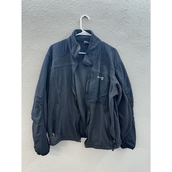 Columbia GRT Mens Jacket Size Large Black Fleece Zip Interchange - Picture 1 of 12